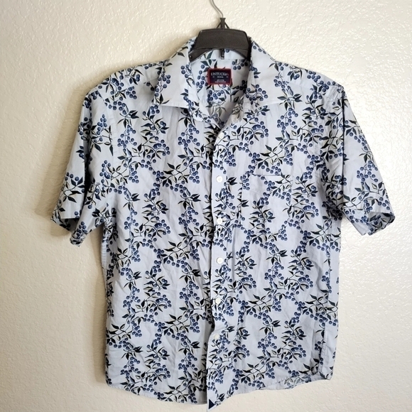 Untuckit Cotton Printed Short-Sleeve Eloro Shirt sz S - Picture 2 of 7